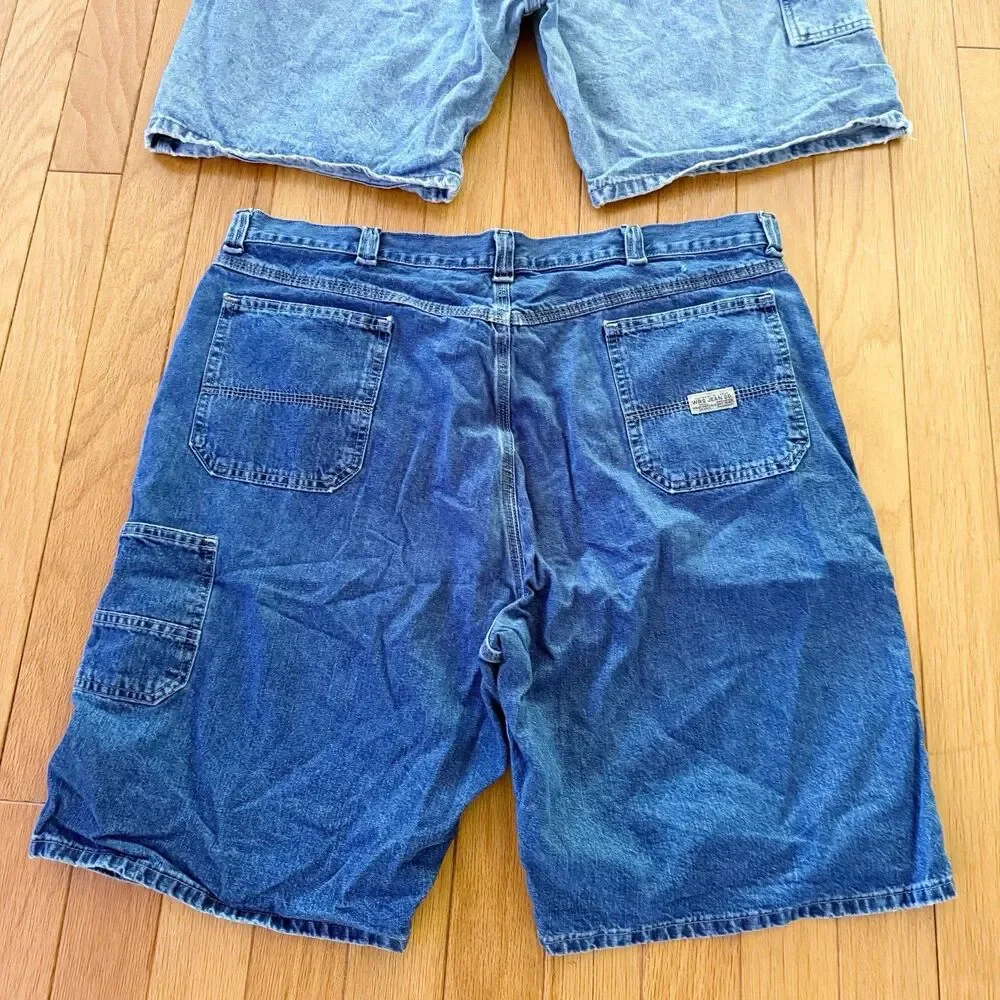 LOT/BUNDLE Vintage Mens Wrangler Jean Carpenter Cargo Shorts Sz 42 Jorts Cotton